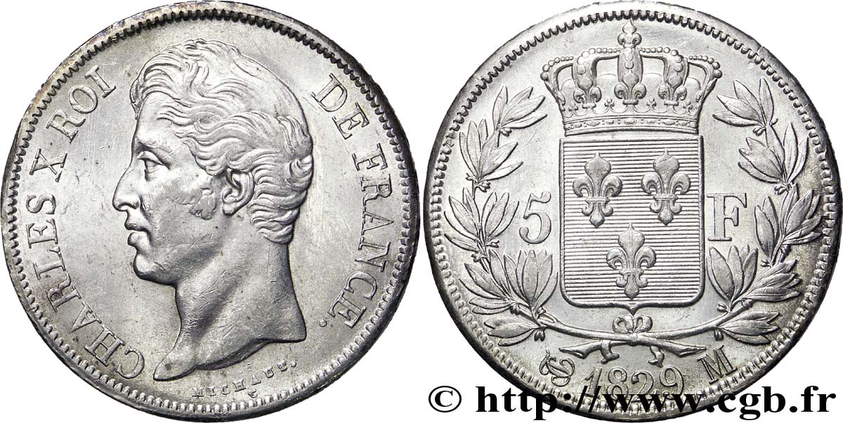 5 francs Charles X, 2e type 1829 Toulouse F.311/35 AU 