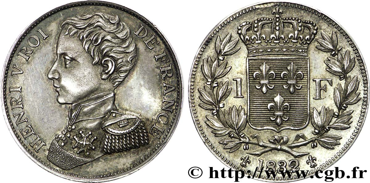 Piéfort au quadruple du 1 franc 1832   SUP 
