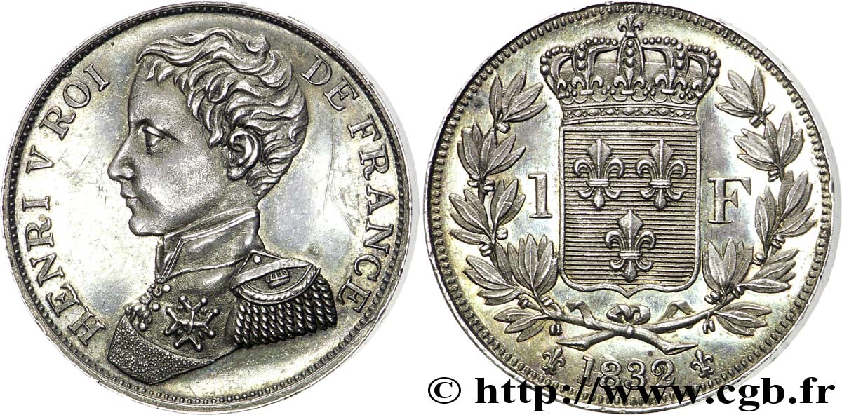 Piéfort au double du 1 franc 1832   SPL 