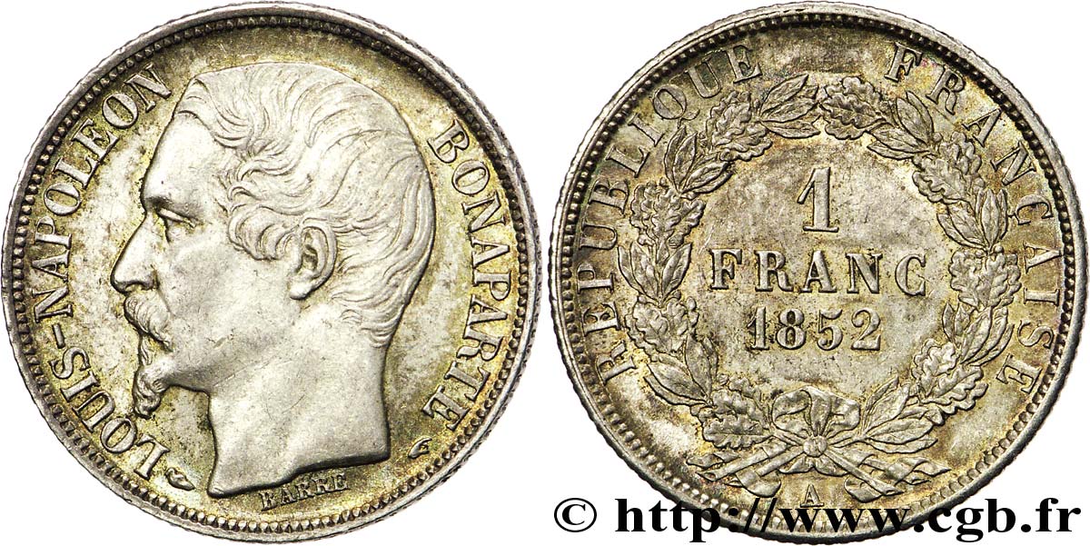 1 franc Louis-Napoléon 1852 Paris F.212/1 AU 