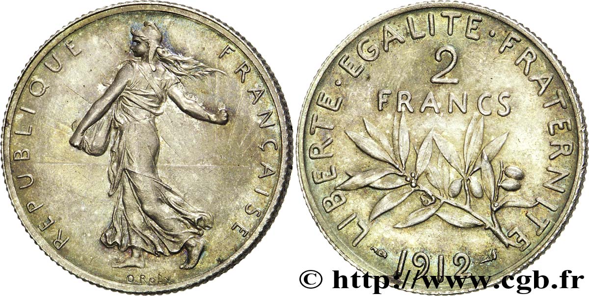 2 francs Semeuse 1912 Paris F.266/13 AU 