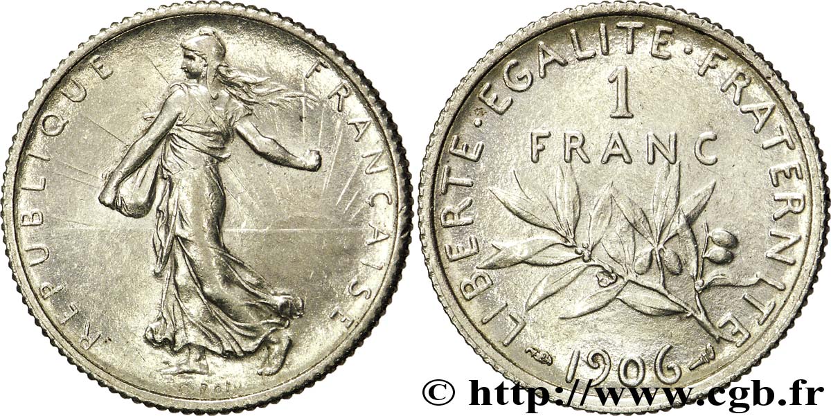 1 franc Semeuse 1906 Paris F.217/11 SUP 