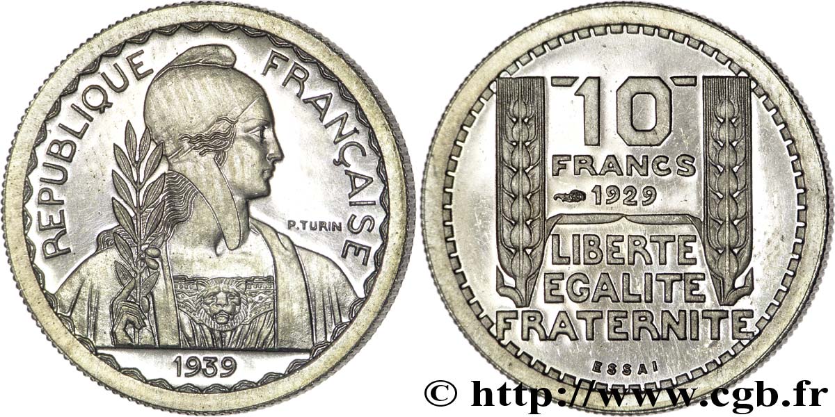 Préparation de la 5 francs Pétain, petit module, 21 mm, 5 g - Essai n.d. Paris Maz.2606 e MS 