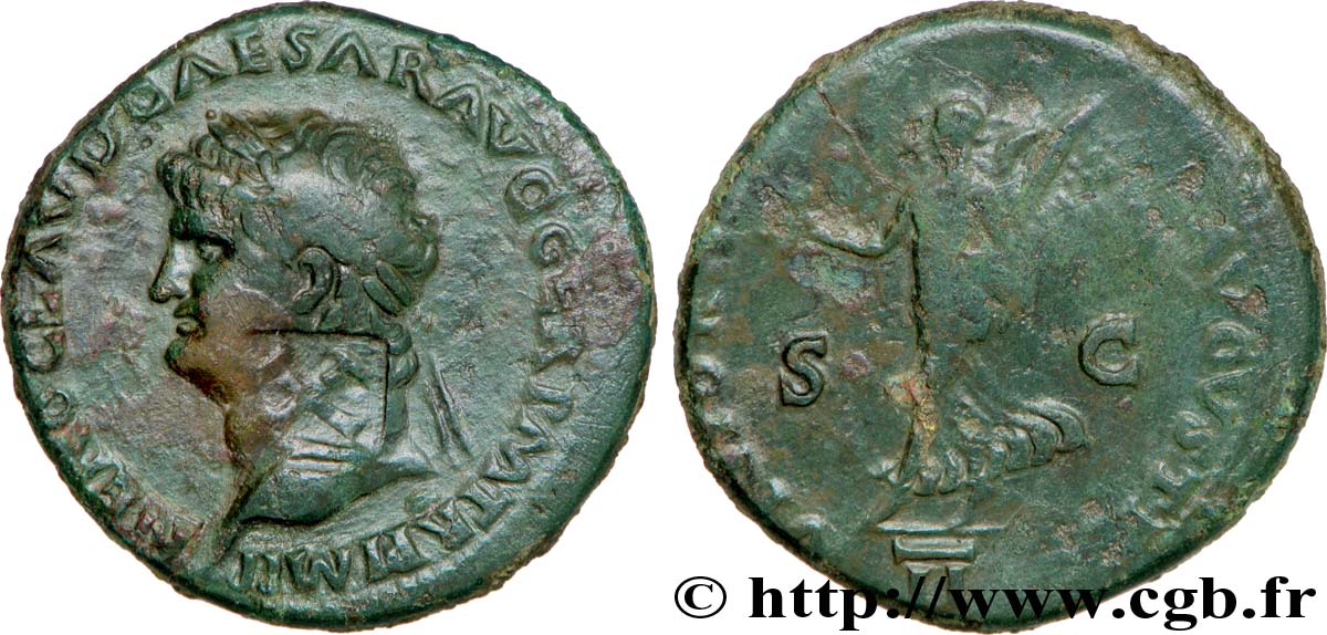 NERONE Dupondius, (MB, Æ 29) XF/VF