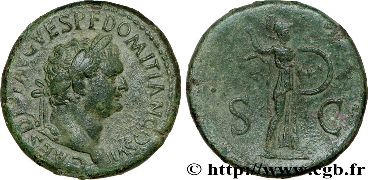 DOMITIANUS Sesterce, (GB, Æ 36) AU