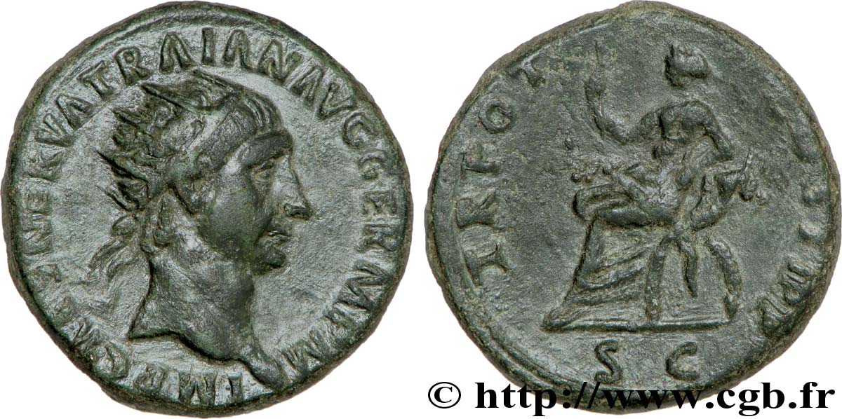 TRAIANUS Dupondius, (MB, Æ 28) SS