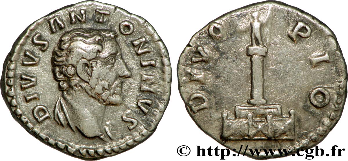 DIVUS ANTONINUS PIUS Denier XF