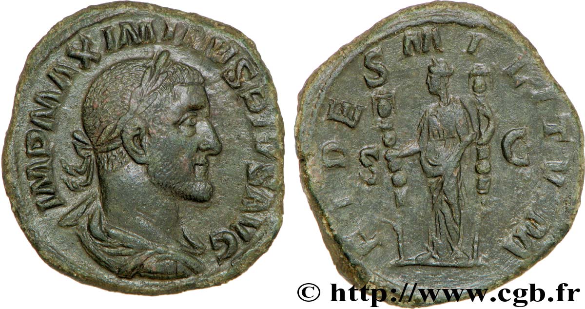 MAXIMINO I Sesterce, (GB, Æ 33) EBC