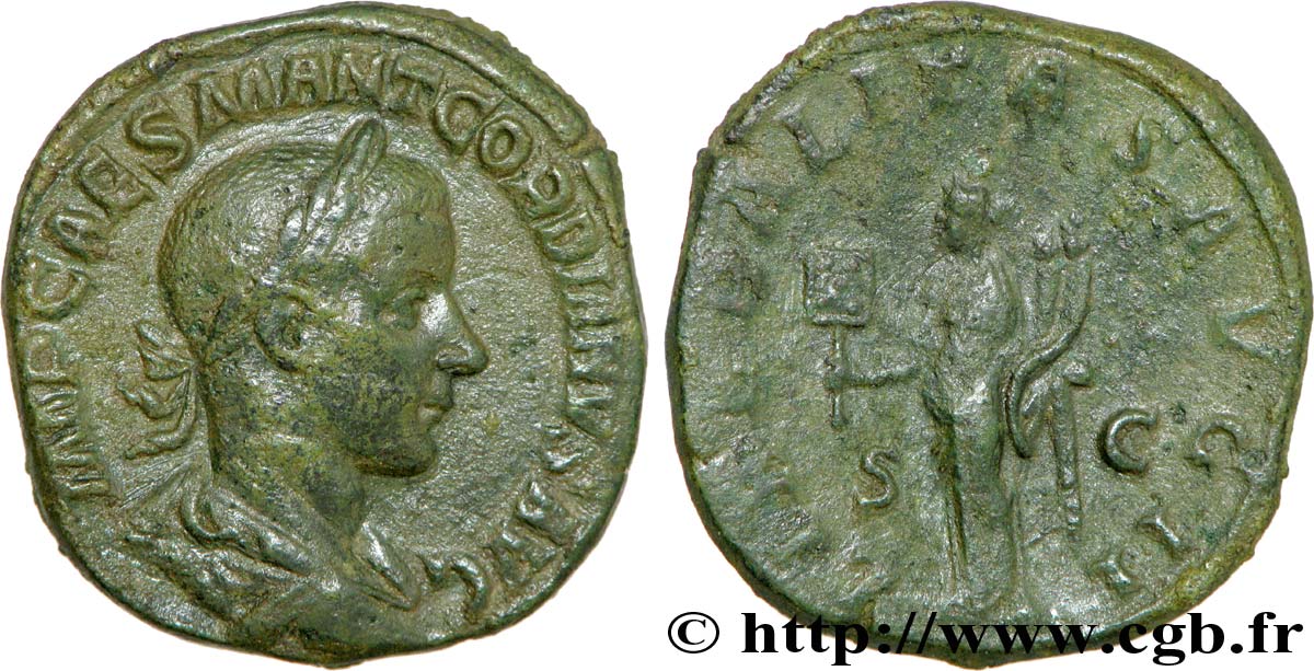 GORDIANUS III Sesterce, (GB, Æ 30) SS