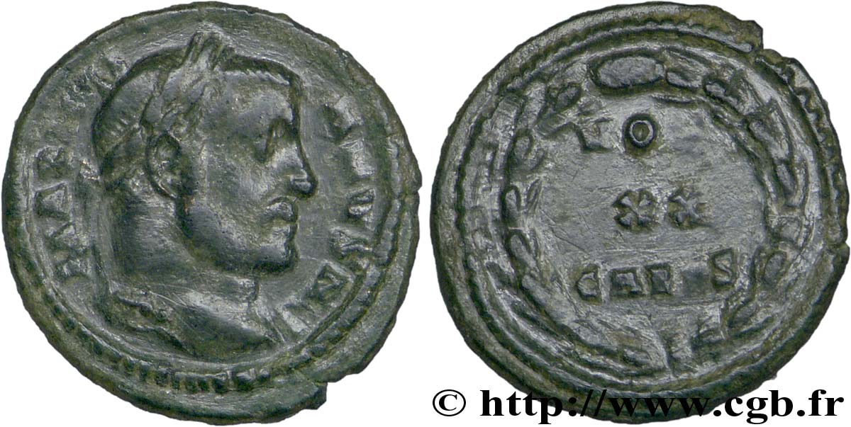 GALERIUS Huitième de follis ou huitième de nummus AU