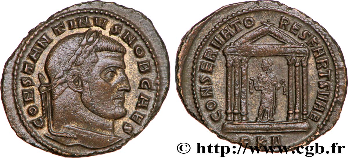 CONSTANTINE I THE GREAT Follis ou nummus AU/AU