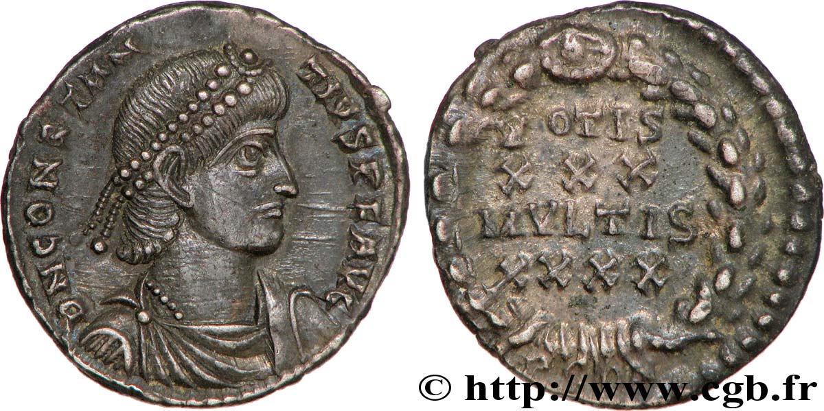 COSTANZO II Argenteus MS