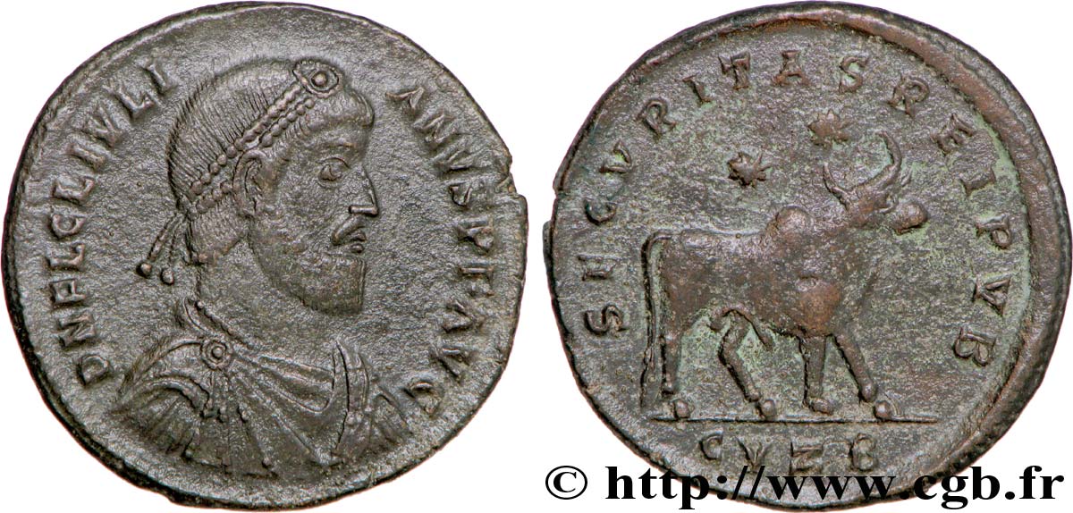 IULIANUS II DER PHILOSOPH Double maiorina, (GB, Æ 1) fVZ