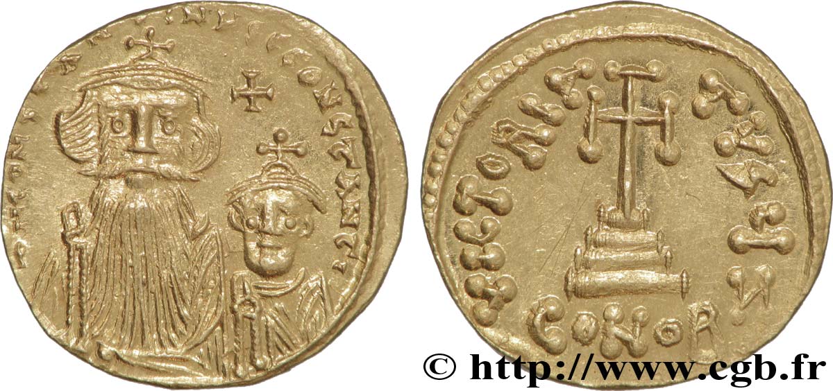 CONSTANS II and CONSTANTINE IV Solidus MS