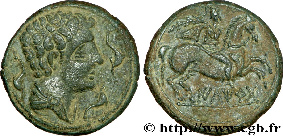 HISPANIA - ILERGETES - ILTIRTA (Provincia di Lerida) Unité de bronze au cavalier ou as AU