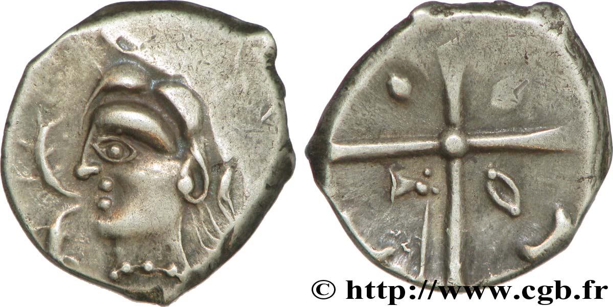 GALLIA - SUDOVESTE DELLA GALLIA - VOLCÆ TECTOSAGES (Regione di Tolosa) Drachme de style hybride entre “cubiste et romanisé”, S. 57 SPL/q.SPL