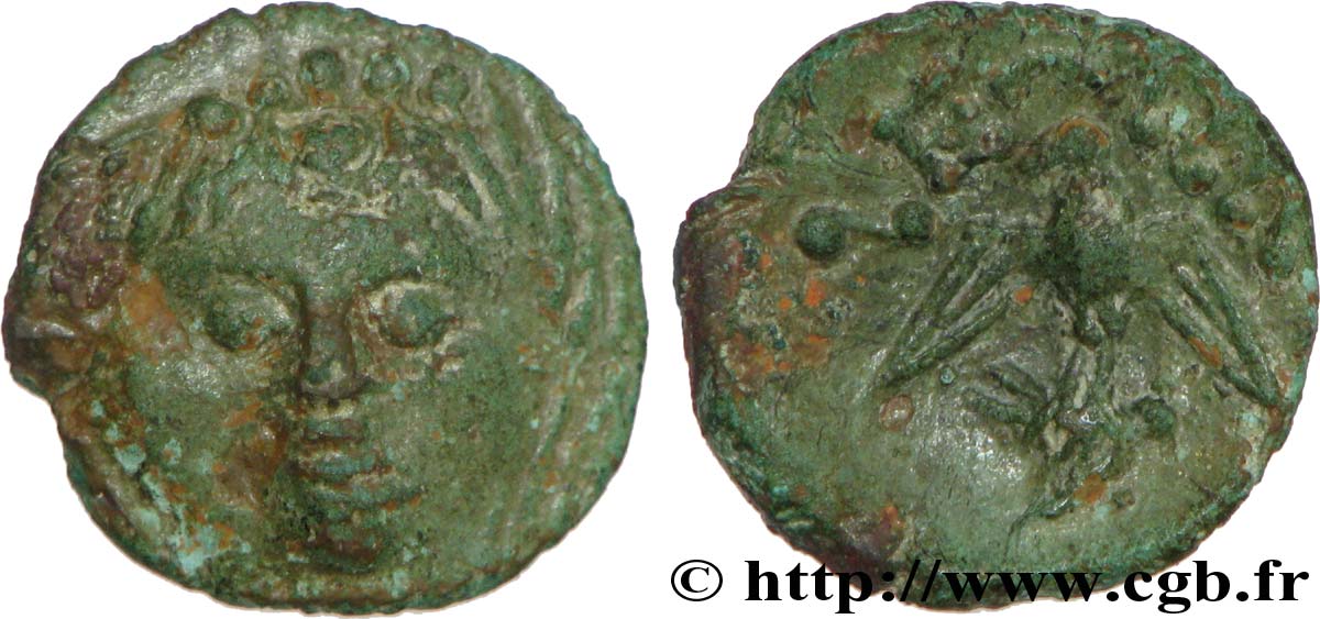 SEGUSIAVI / ÆDUI, Incerti (Regione di Feurs (Forez) / Mont-Beuvray)
 Bronze SECISV à la tête de face AU/AU