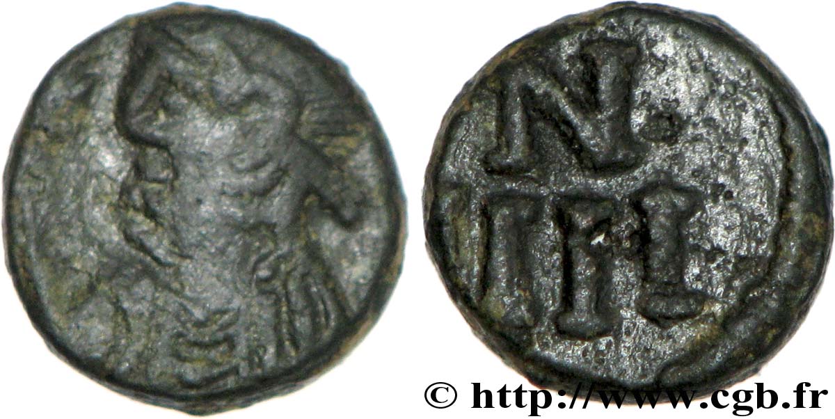 AFRIQUE - VANDALES - Monnayage semi-autonome de Carthage Petit bronze ou 4 nummi (1/1000e de trémissis) TTB/TTB+