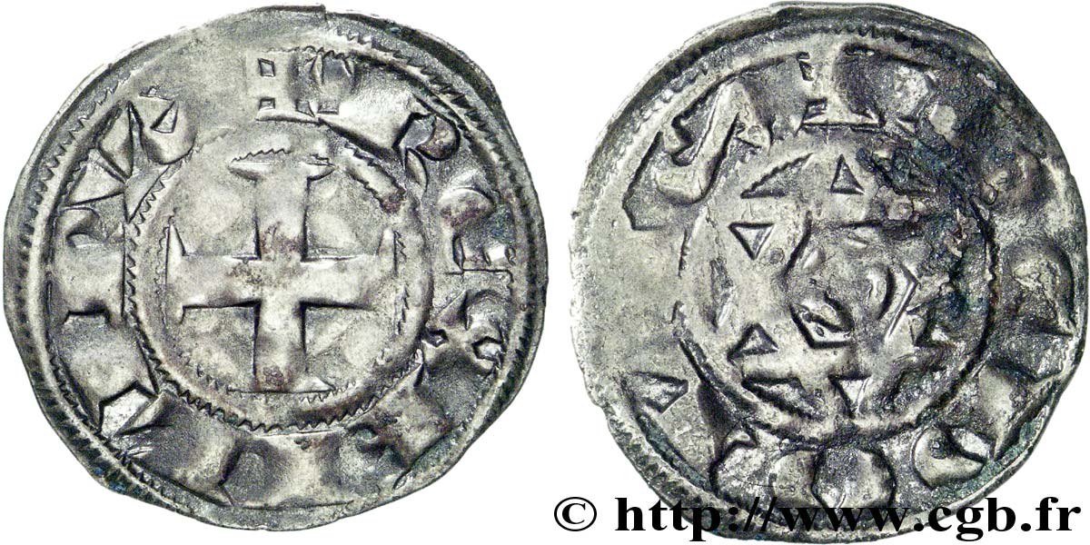 BERRY - FILIPPO II  AUGUSTUS  Denier n.d. Déols q.BB