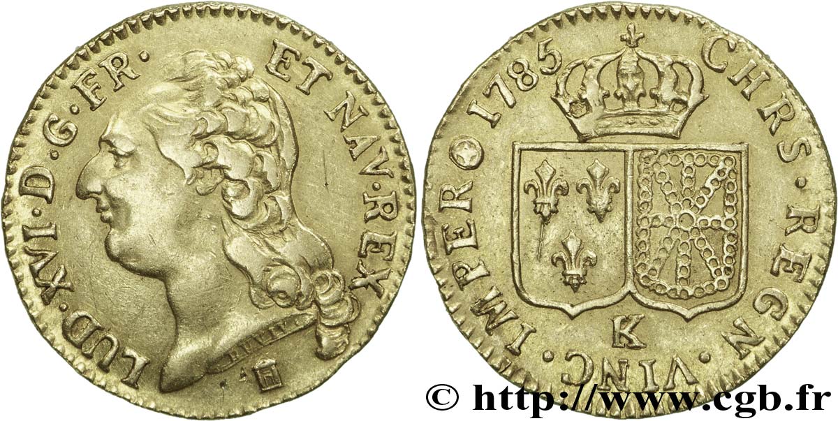 LOUIS XVI Louis d&nbsp;or aux écus accolés 1785 Bordeaux q.BB/BB