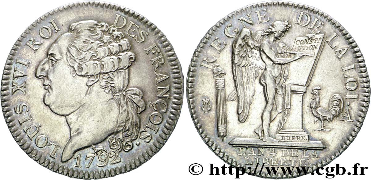 LOUIS XVI (MONARQUE CONSTITUTIONNEL)  Demi-écu dit  au génie , type FRANÇOIS 1792 Paris SUP