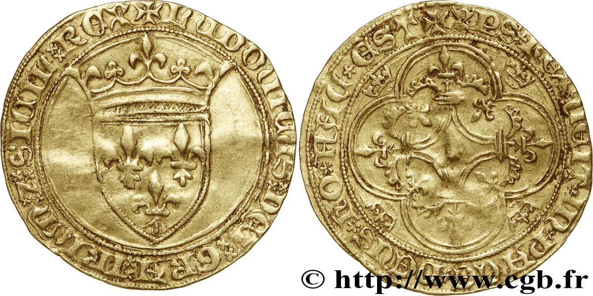 COUNTY OF PROVENCE - LOUIS OF PROVENCE Écu d’or, 2e type SS