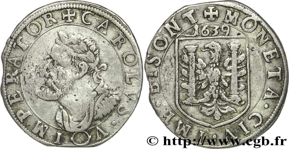 TOWN OF BESANCON - COINAGE STRUCK IN THE NAME OF CHARLES V Teston XF