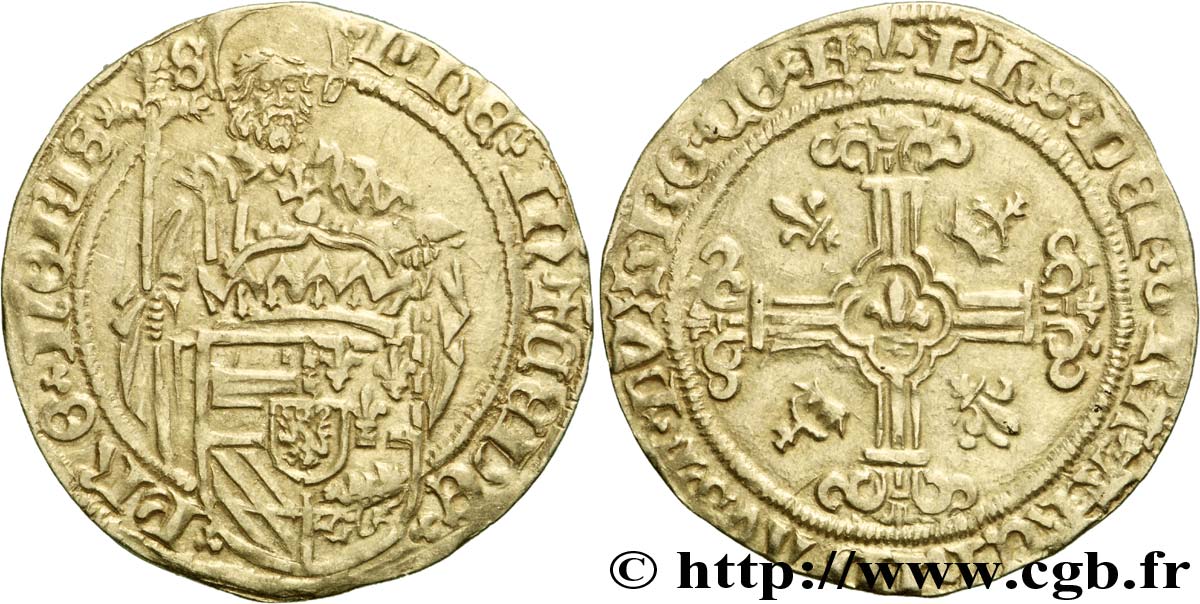 SPANISH NETHERLANDS - COUNTY OF FLANDERS - PHILIP THE HANDSOME OR THE FAIR Florin saint Philippe XF/AU