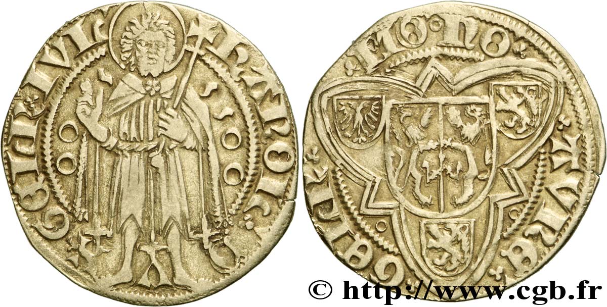 DUCHY OF GUELDRE - CHARLES OF EGMONT Florin d or BC+/MBC