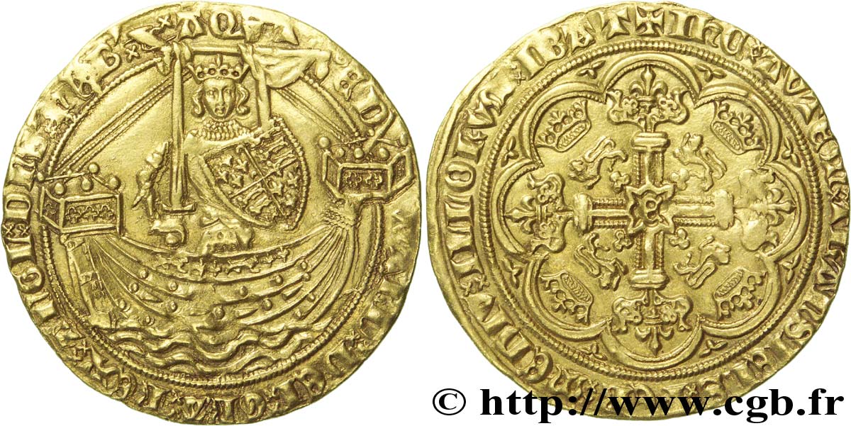 KINGDOM OF ENGLAND - EDWARD III Noble d or n.d. Londres fVZ