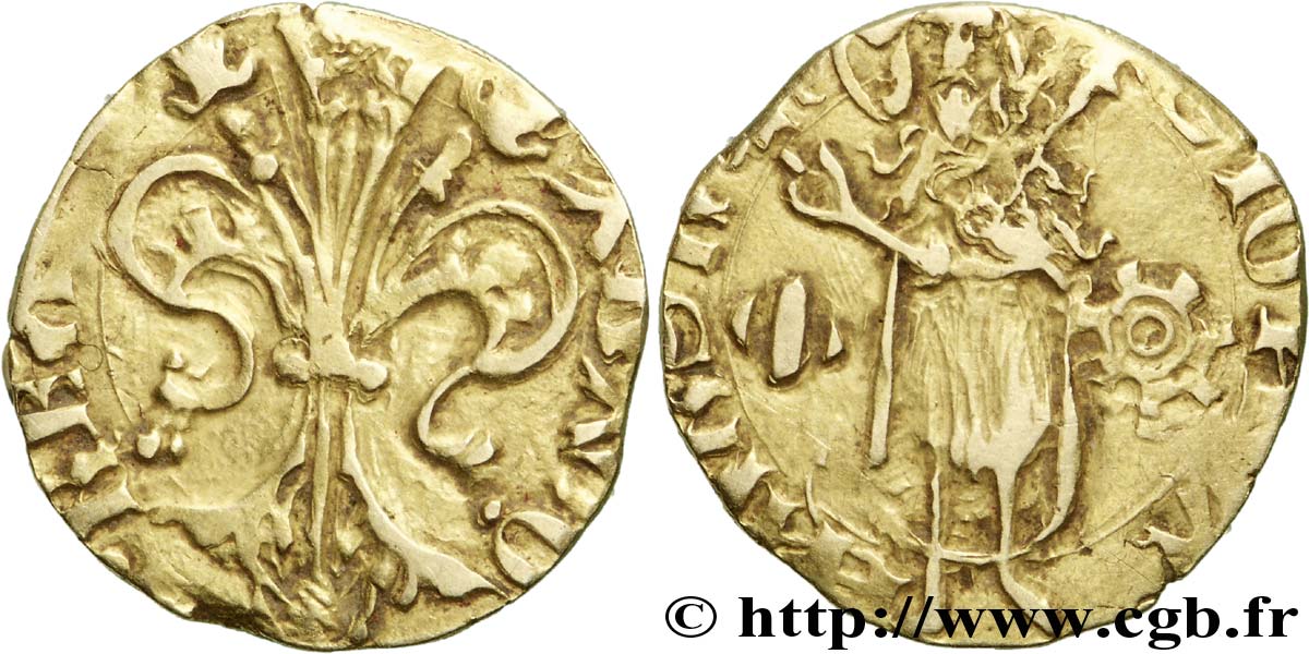 ESPAGNE - MAJORQUE - ALPHONSE IV (V D ARAGON) Florin d’or c. 1448-1458 Majorque TTB/TB+