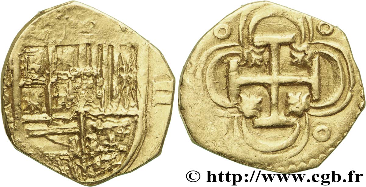 SPAIN - PHILIPPE II, III OR IV Double écu n.d. Atelier indéterminé BC