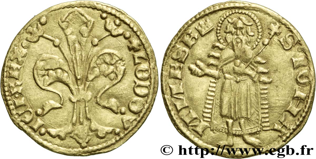 HUNGARY - LOUIS Ier Florin d or c. 1342-1382  XF/AU