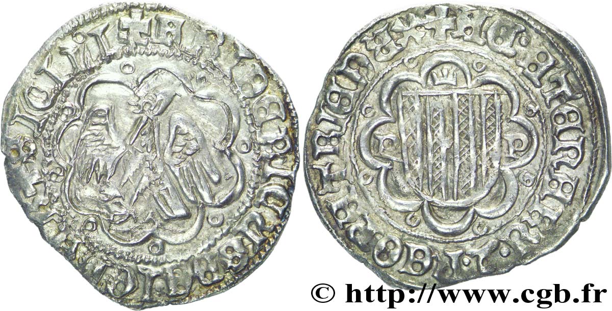 ITALIE - SICILE - ROYAUME DE SICILE - FRÉDÉRIC IV LE SIMPLE Pierreale c. 1360-1370 Messine TTB+