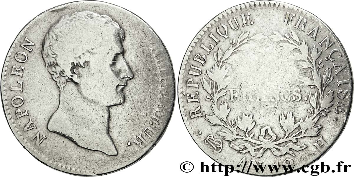 5 francs Napoléon Empereur, type intermédiaire 1804 La Rochelle F.302/4 SGE 