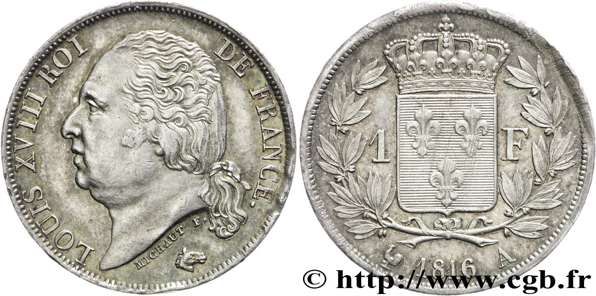 1 franc Louis XVIII 1816 Paris F.206/1 SPL 
