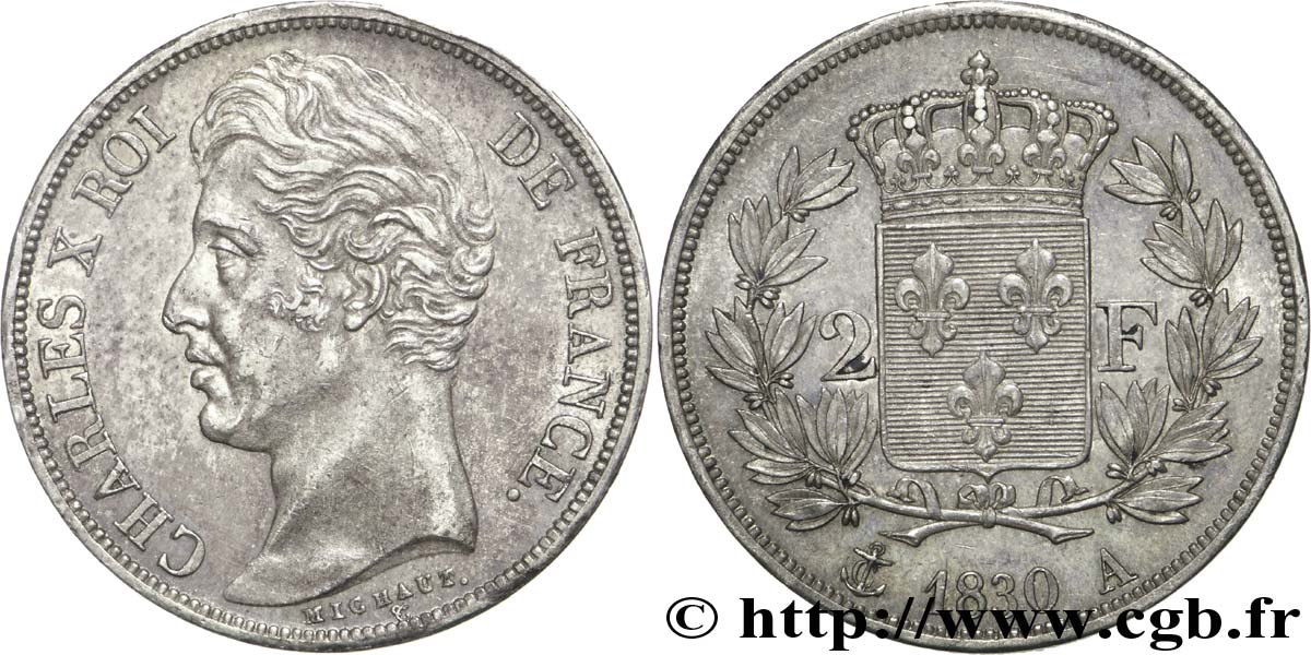 2 francs Charles X 1830 Paris F.258/62 SUP 