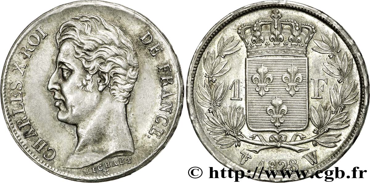 1 franc Charles X 1828 Lille F.207/48 EBC 