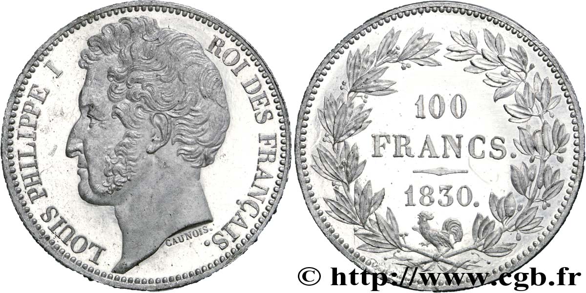 Essai de 100 francs par Caunois 1830  Maz.1056  SPL 