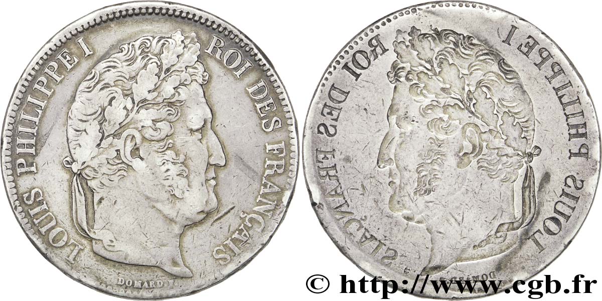 5 francs IIe type Domard, frappe incuse n.d. - F.324/ var. XF 