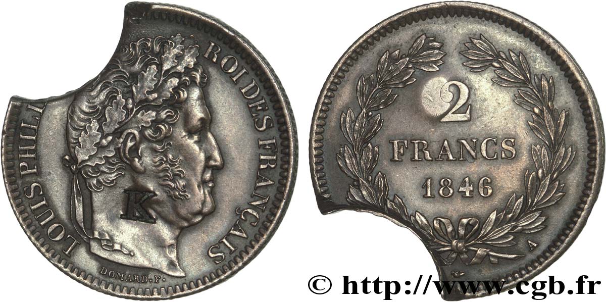 2 francs Louis-Philippe 1846 Paris F.260/108 var. EBC 