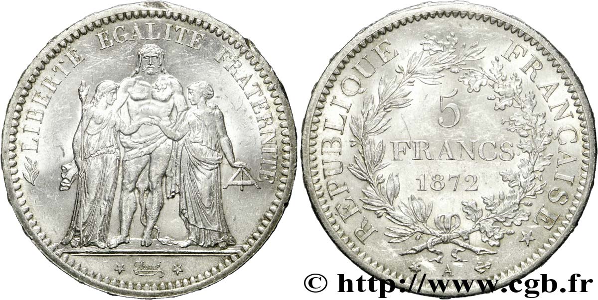 5 francs Hercule 1872 Paris F.334/6 AU 