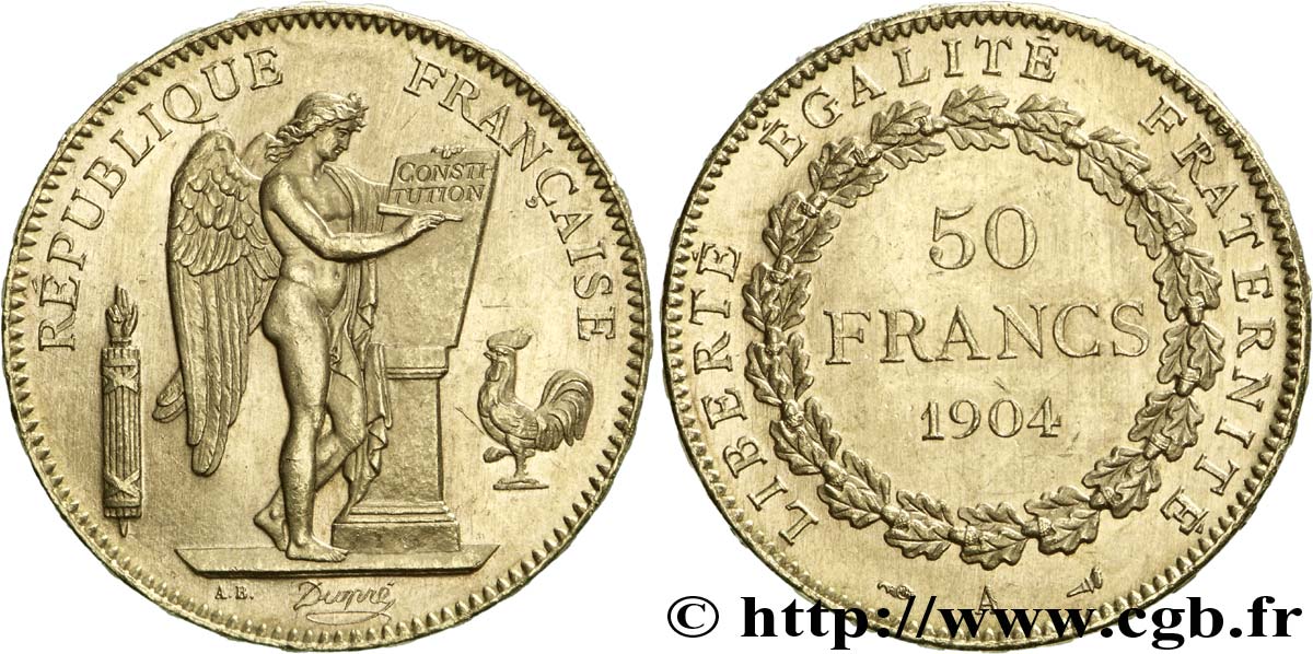 50 francs or Génie 1904 Paris F.549/6 SUP 