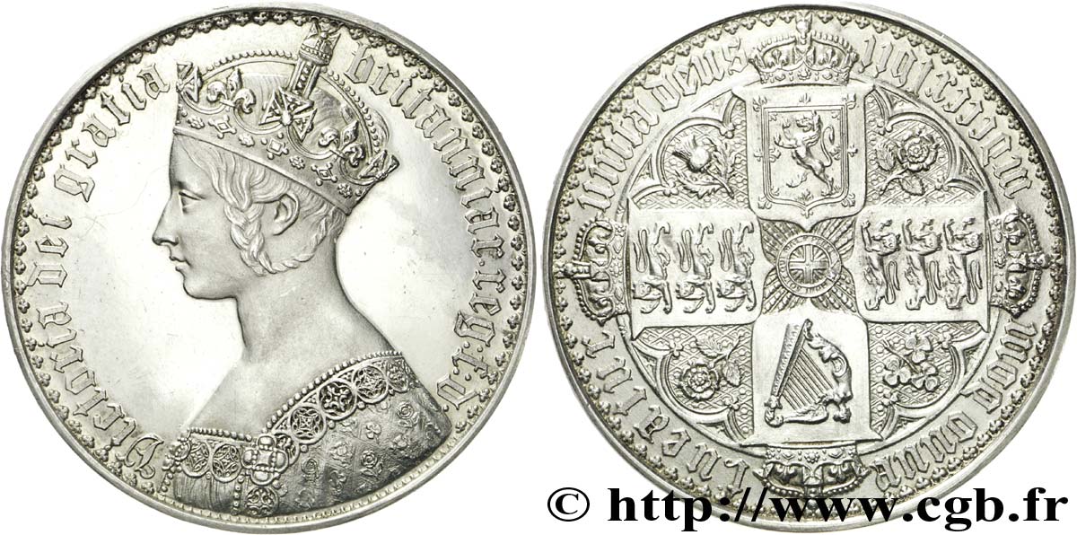 GREAT-BRITAIN - VICTORIA Couronne (Crown), type gothique 1847  AU 