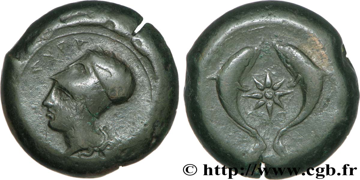 SICILIA - SIRACUSA Litra de bronze, (GB, Æ 29) XF