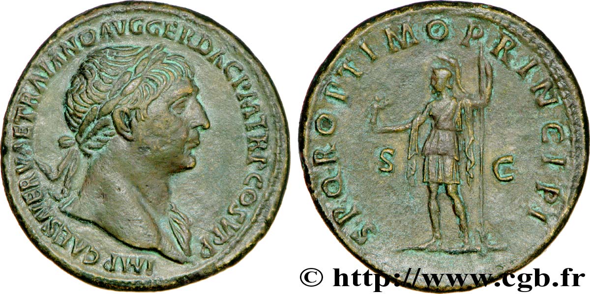 TRAIANO Sesterce, (GB, Æ 34) SPL
