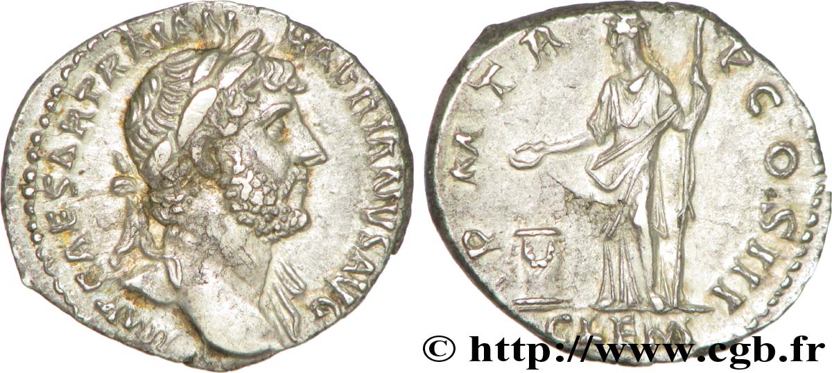 HADRIAN Denier MS