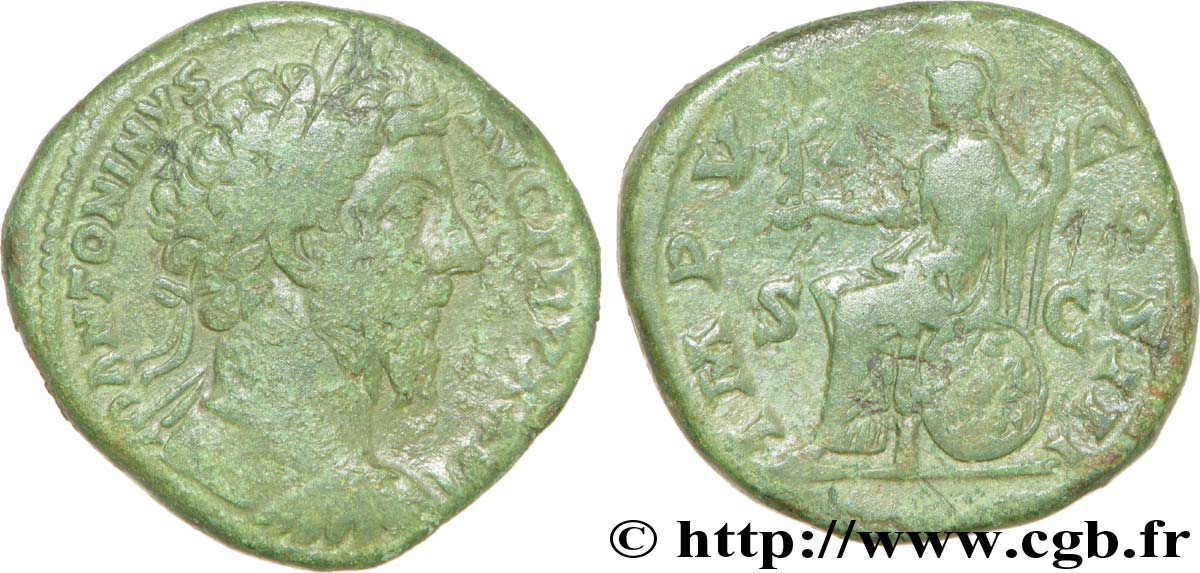 MARCUS AURELIUS Sesterce, (MB, Æ 31 ) XF/VF