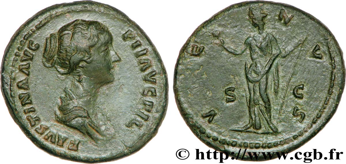 FAUSTINA GIOVANE Dupondius, (MB, Æ 25) q.SPL