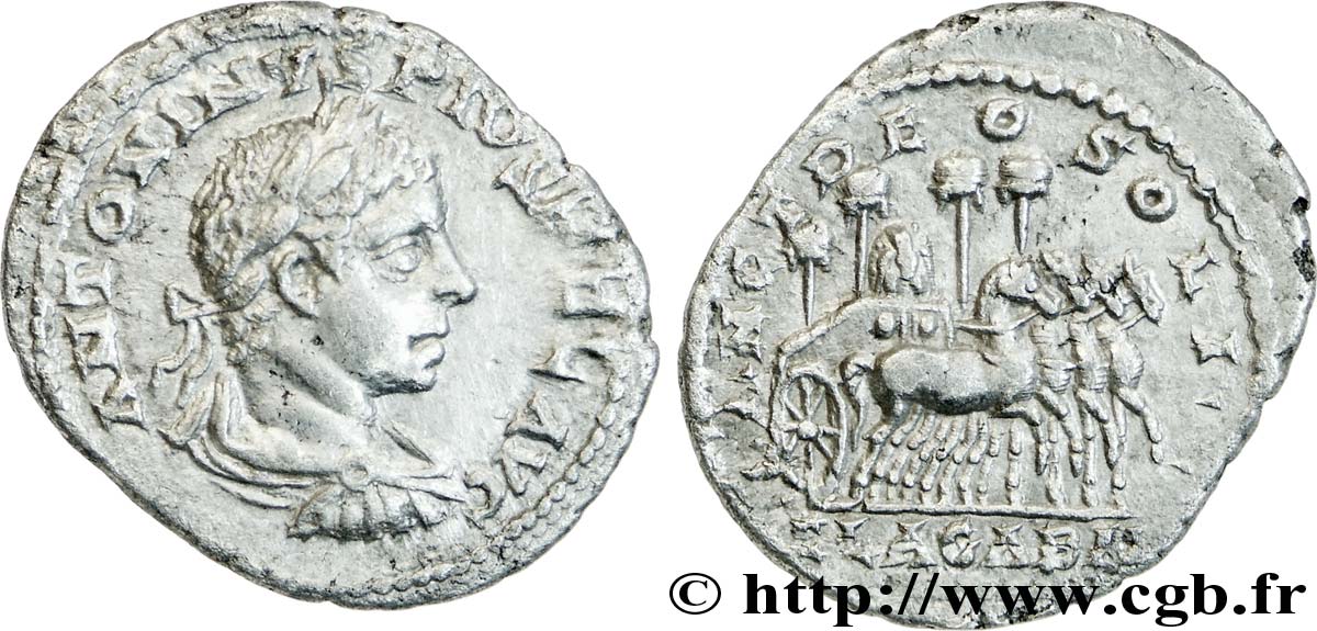 ELAGABALUS Denier XF